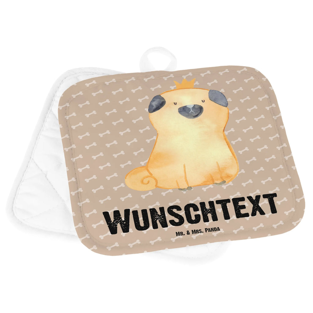 Personalised pot holder pug Crown dog, mutt, hound, woof, dog mama, dog breed, love dogs, love for dogs, dog decorative items, bag with dog print, funny gifts for dog owners, what do you give a dog lover, Christmas gifts for dogs, gifts for dogs, dog sayings, house rules, funny, dog owners. Saying, allergic, Pug, childless