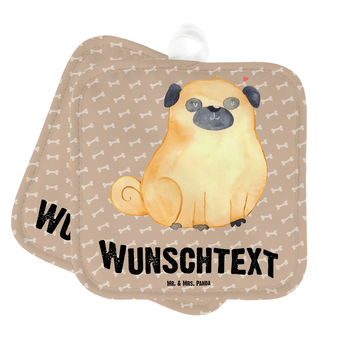 Personalised pot holder Pug dog, mutt, hound, woof, dog mama, dog breed, love dogs, love for dogs, dog decorative items, bag with dog print, funny gifts for dog owners, what do you give a dog lover, Christmas gifts for dogs, gifts for dogs, dog sayings, love, Pug, dog love