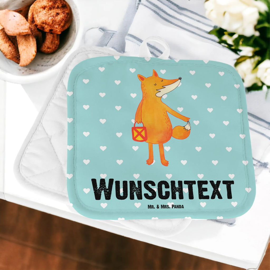 Personalisierte Topflappen Fuchs Laterne Topflappen mit Namen, Topflappen Set Personalisiert, Personalisierter Ofenhandschuh, Namensaufdruck, Topflappen Personalisiert, Personalisierte Topfuntersetzer, Fuchs, Liebeskummer Spruch, Füchse, Laterne, Sankt Martin, Cäsar Otto Hugo Flaischlen, Aufmuntern, Spruch Trösten, Laternenumzug