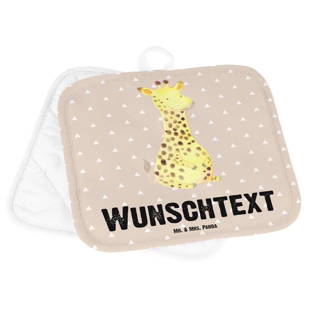 Personalised pot holder giraffe Satisfied Africa, Happiness, Giraffe, Adventure