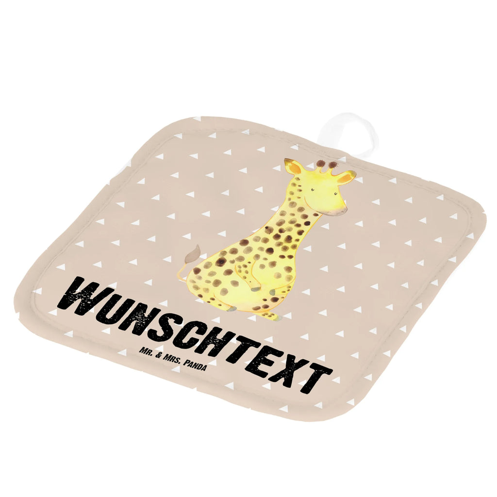 Personalised pot holder giraffe Satisfied Africa, Happiness, Giraffe, Adventure