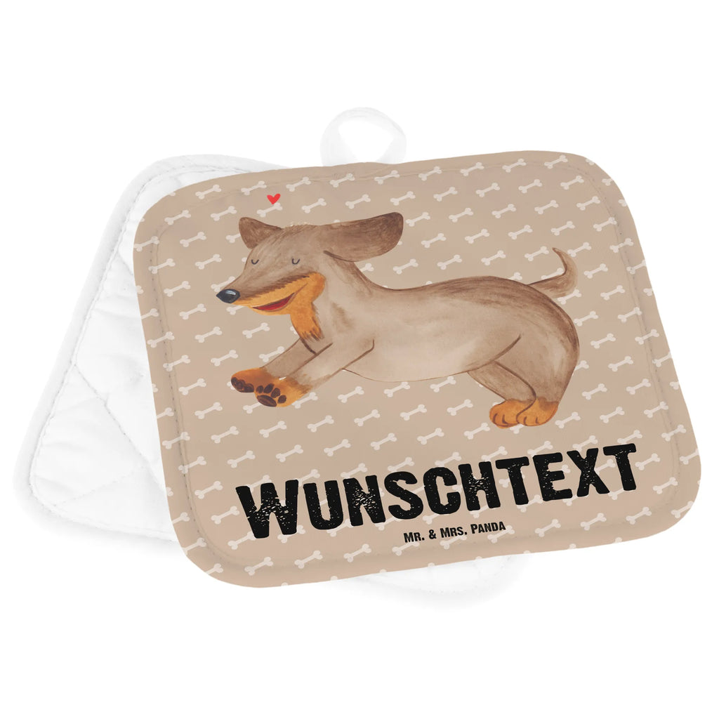 Personalisierte Topflappen Hund Dackel fröhlich Topflappen personalisiert, Personalisierter Ofenhandschuh, Personalisierte Topfuntersetzer, Namensaufdruck, Topflappen Set personalisiert, Topflappen mit Namen, Hund, Hundemotiv, Haustier, Hunderasse, Tierliebhaber, Hundebesitzer, Sprüche, Hunde, happy dog, Dackel, Dachshund