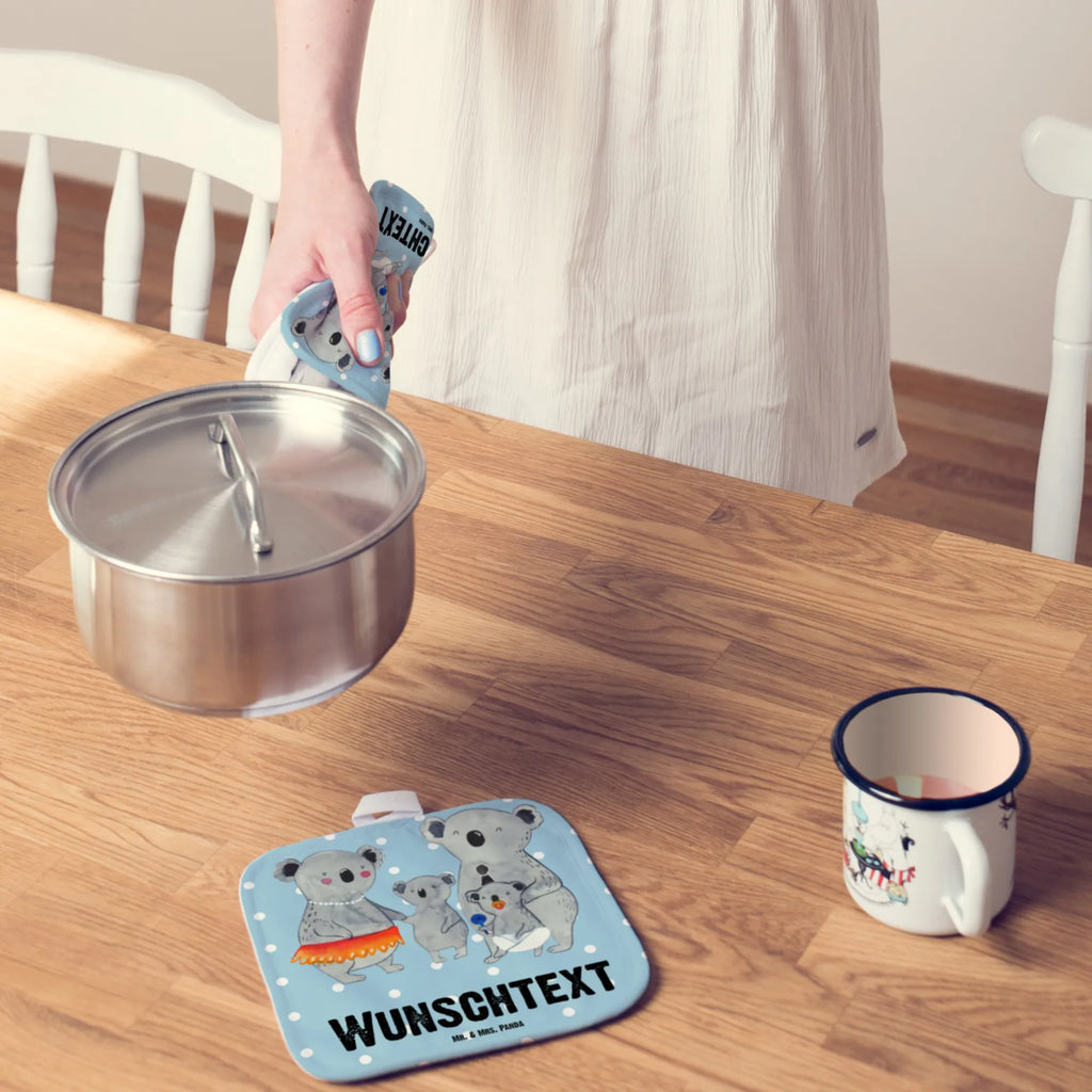 Personalised pot holder Koala Family Family, Father's Day, Mother's Day, brother, sister, Mom, Dad, children, family life, family, dad, mom, koalas, siblings, Koala