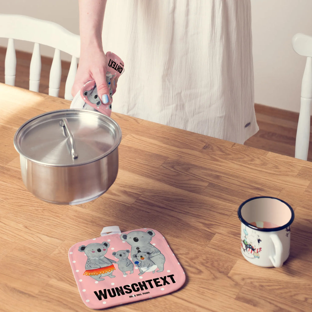 Personalised pot holder Koala Family Family, Father's Day, Mother's Day, brother, sister, Mom, Dad, children, family life, family, dad, mom, koalas, siblings, Koala