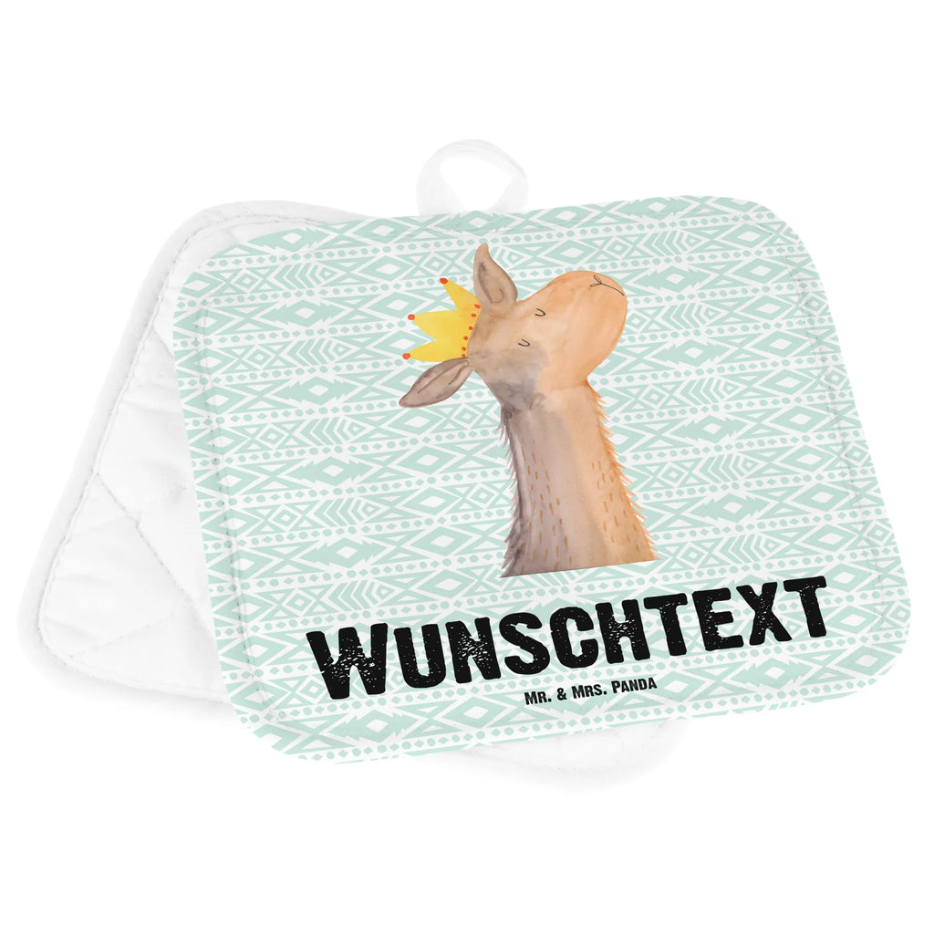 Personalised pot holder llama head king Llama, llama, alpaca, trendy animal, high school graduation, mum, supervisor, dad, lama, lamas, queen, colleague, boss, girlfriend, office colleague, king