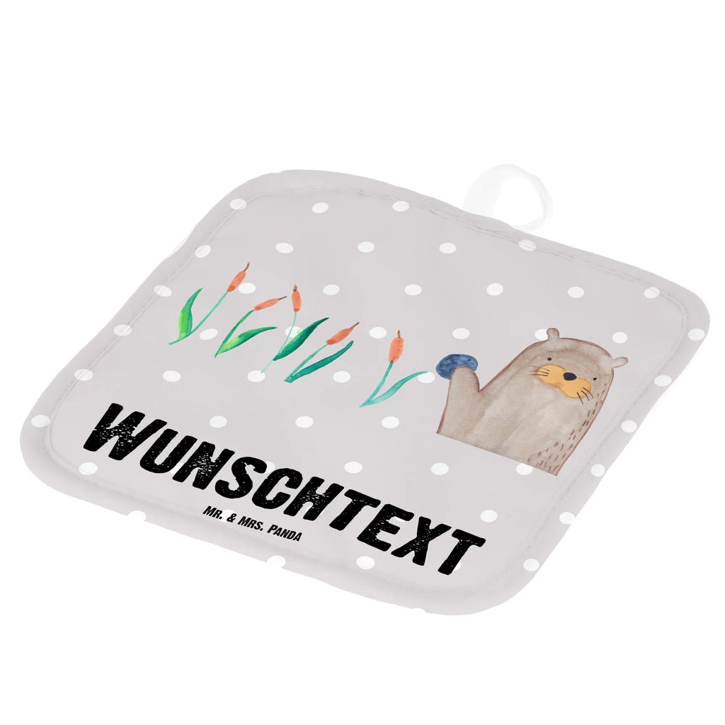 Personalisierte Topflappen Otter mit Stein Topflappen mit Namen, Topflappen Set personalisiert, Personalisierte Topfuntersetzer, Namensaufdruck, Personalisierter Ofenhandschuh, Topflappen personalisiert, Otter, Fischotter, Seeotter, Otter Seeotter See Otter