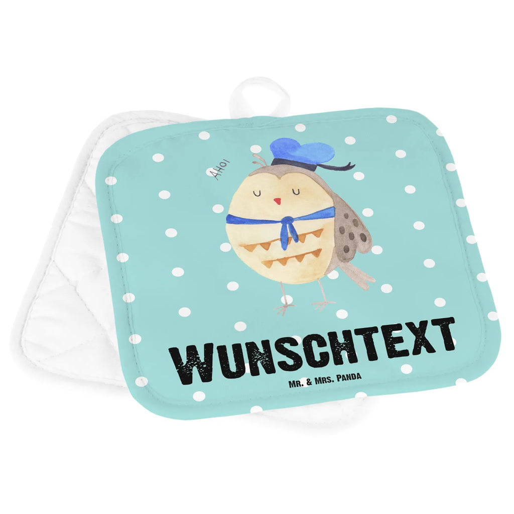 Spersonalizowane rękawice kuchenne sowa Marynarz Sowa