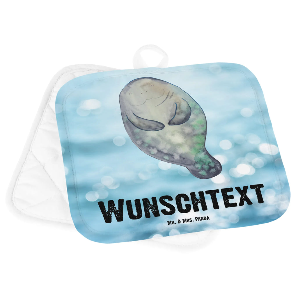 Personalised pot holder manatee happy Seafood, aquatic animals, ocean, sea, fish, shells, corals, reef, whale, narwhal, sea urchin, lobster, platypus, turtle, manatee, crocodile, orca, shrimp, gifts for seafood lovers, water world, underwater animals, underwater world, vacation, deep sea, seafood fans, gift ideas, seafood decoration, seafood posters, Manatee, Lovesickness, Respect, New start, Carefulness, Manatees, Self-love, Girlfriend, Satisfaction, New beginning