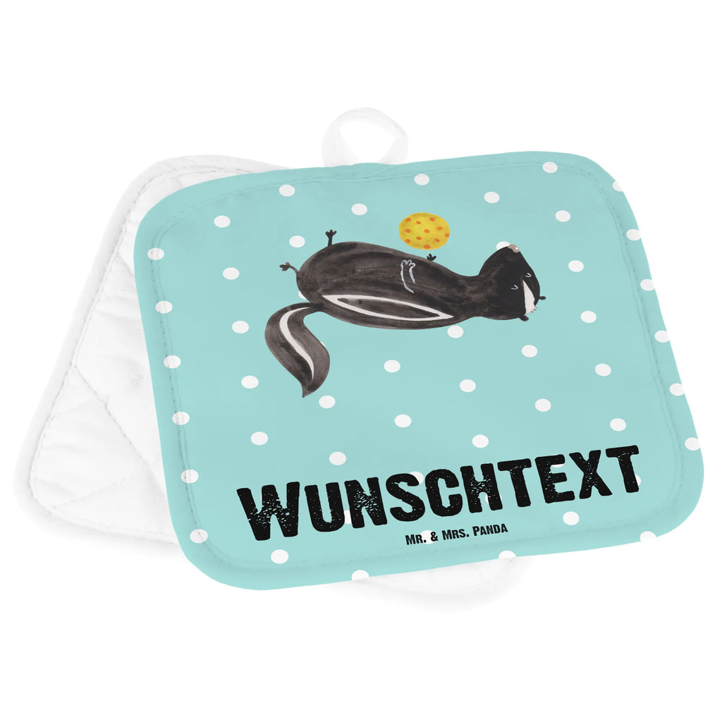 Personalised pot holder skunk ball Skunk, playful, wild animal, stinker, skunk, predator, wisdom, stinky