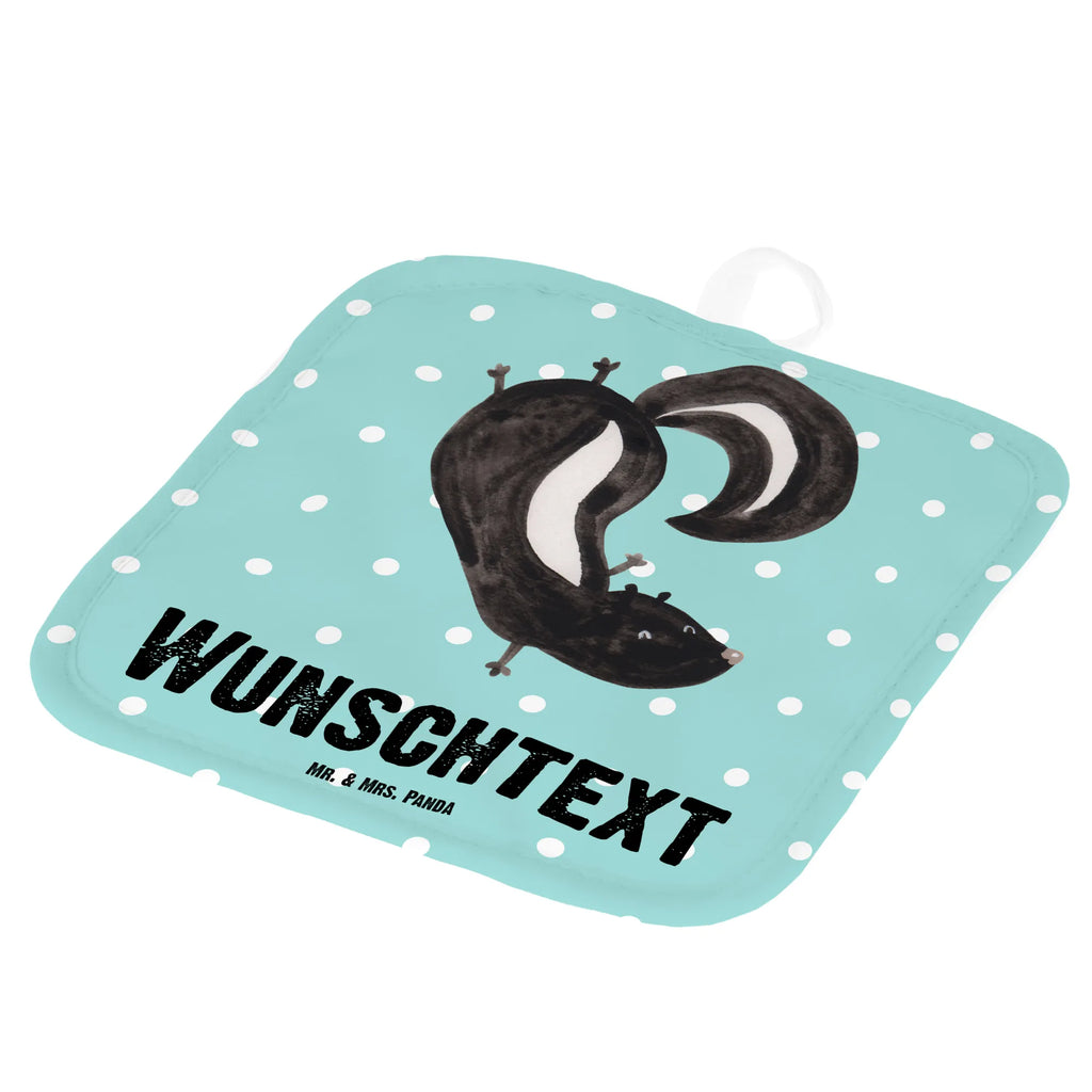 Personalised pot holder skunk handstand Skunk, stink, child, predator, wild animal, playground, skunk, playful