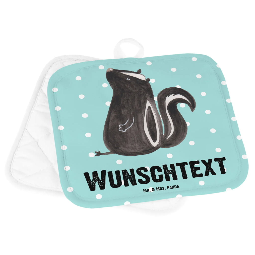 Personalised pot holder skunk Sit Skunk, stinker, slogan, law, know-it-all, predator, stinky, wild animal, skunk, office