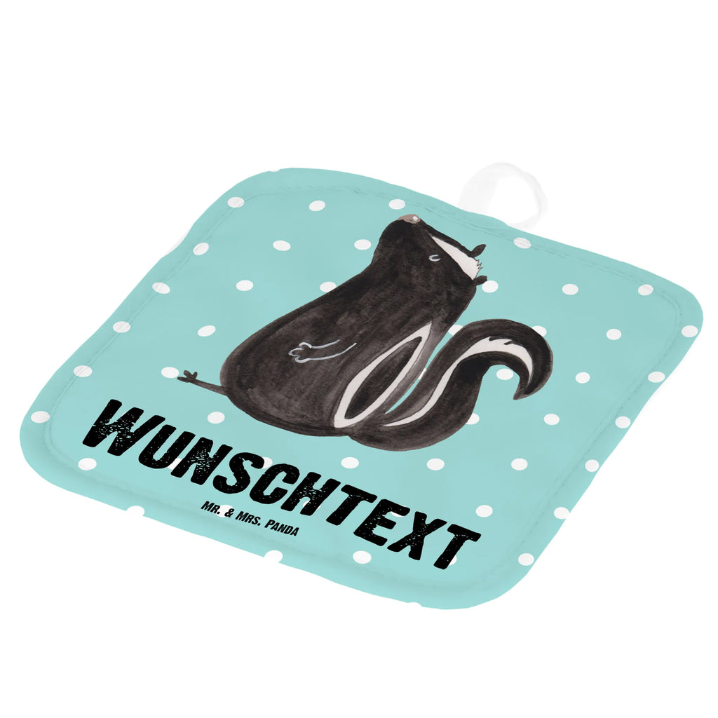 Personalised pot holder skunk Sit Skunk, stinker, slogan, law, know-it-all, predator, stinky, wild animal, skunk, office