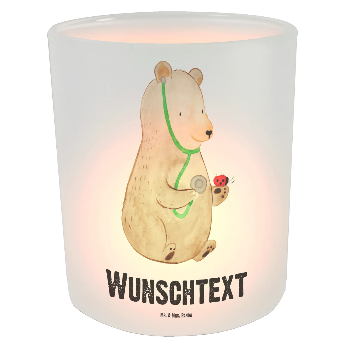 Personalised lantern bear Physician bear, teddy, teddy bear, cuddly toy, Doctor, Professor, Bear