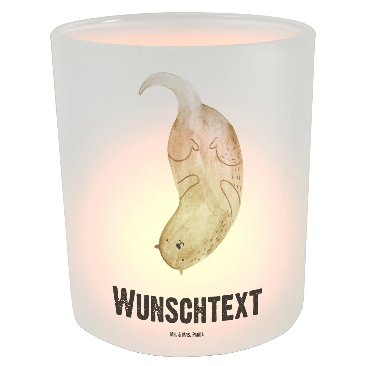 Personalised lantern otter upside down otter, marten, sea otter, European otter, water mammal, aquatic animal, baby otter, predator, water, otter gifts, animal lover, gift ideas for animal lovers, animal, mammal, water animal, gifts for people in love, Otter Sea Otter Lake Otter