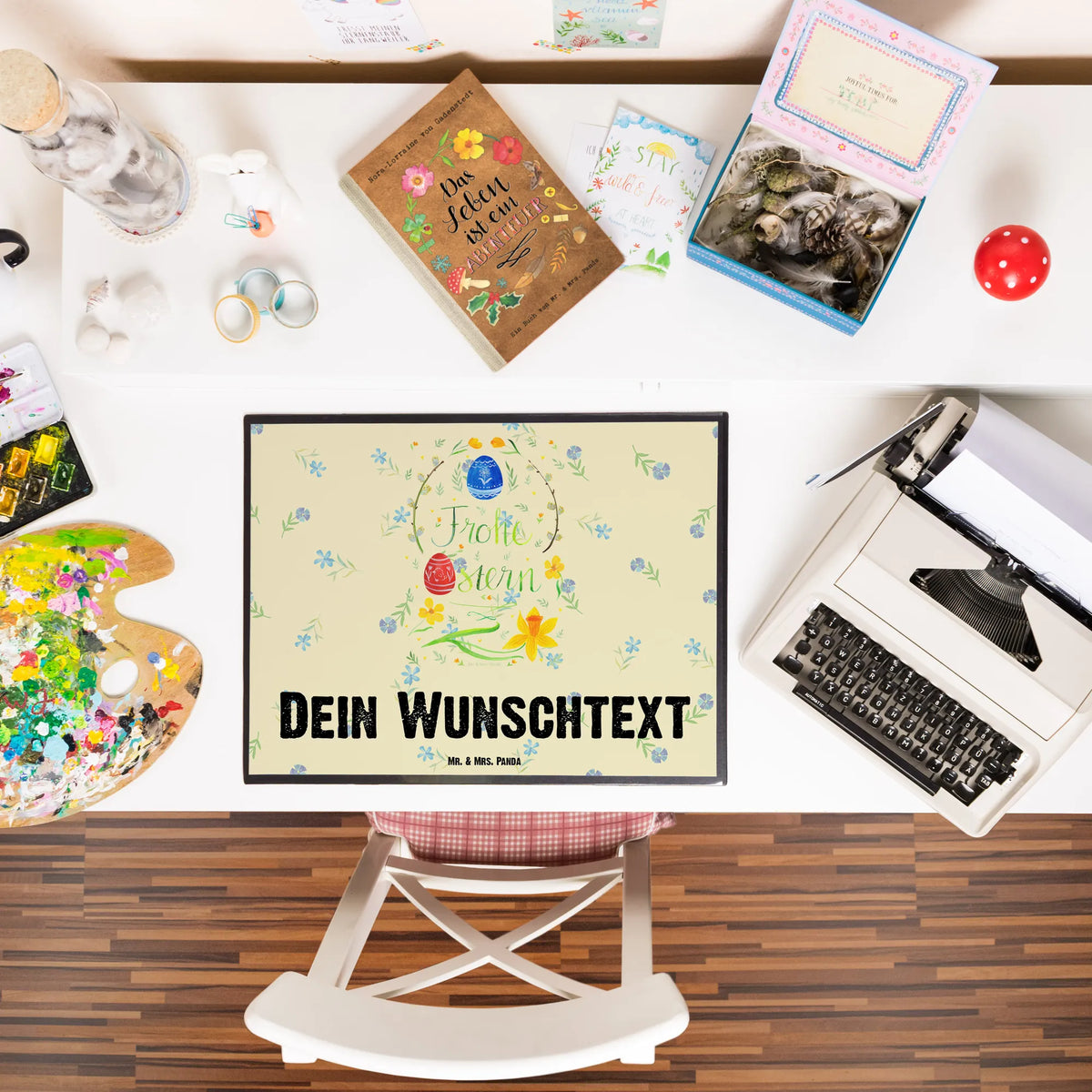 Personalised desk pad Easter happy Easter Easter, Easter bunny, Happy Easter, Easter Greetings, Easter Egg, Painted Easter Eggs, Easter Flower, Pussy Willow. lettering