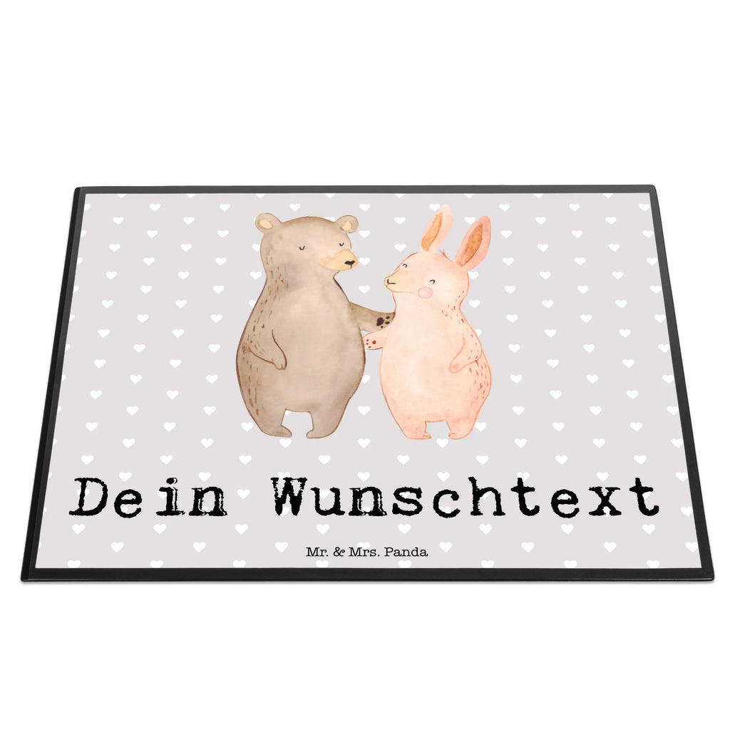 Personalisierte Schreibtischunterlage Bär Hase Umarmen Personalisierte Schreibtisch Unterlagen, Schreibtisch Unterlagen mit Namen, Namenspersonalisierung, Schreibunterlage mit Namen, Schreibtischauflage mit Namen, Personalisierte Schreibunterlage, Selbst Gestalten, Namensaufdruck, Personalisierte Schreibtischauflage, Schreibtisch Matte, Freundin, Freund, Liebe, Liebesgeschenk, Jahrestag, Verlobung, Partner, Ehemann, Ehefrau, Heiraten, Heiratsantrag, Hocheitstag, Freunde, Bester Freund, Bärchen, Bär, Hase, Best Friends
