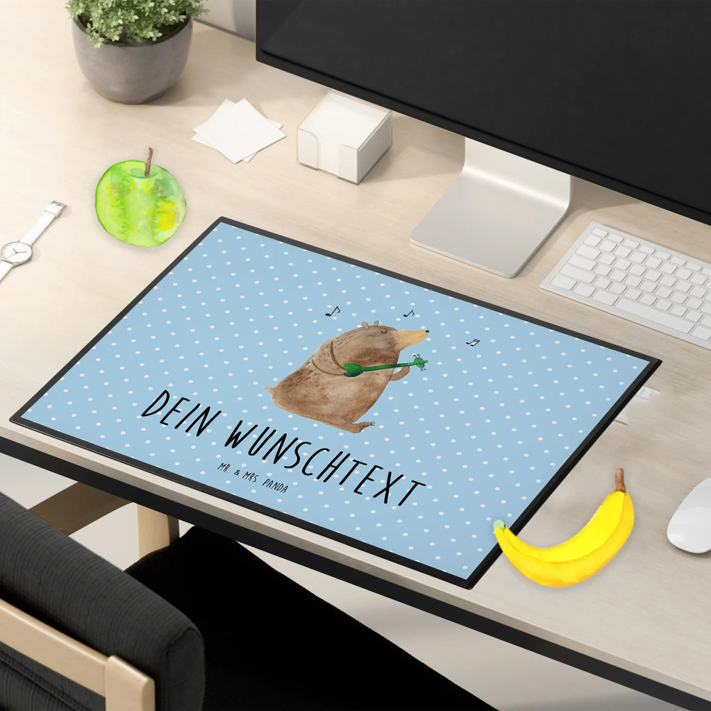 Personalised desk pad bear song bear, teddy, teddy bear, cuddly toy, partner, love song, woman, heart, gift, song, valentine, girlfriend, saying, Bear, love