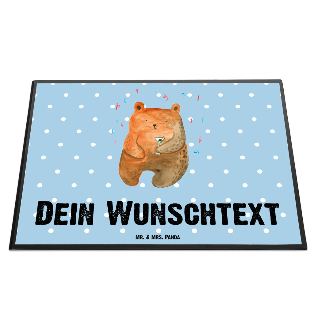 Personalised desk pad bear party bear, teddy, teddy bear, cuddly toy, Bring a present, Birthday, Partying, Celebrate, Birthday present, Party, Good mood, Funny, Present