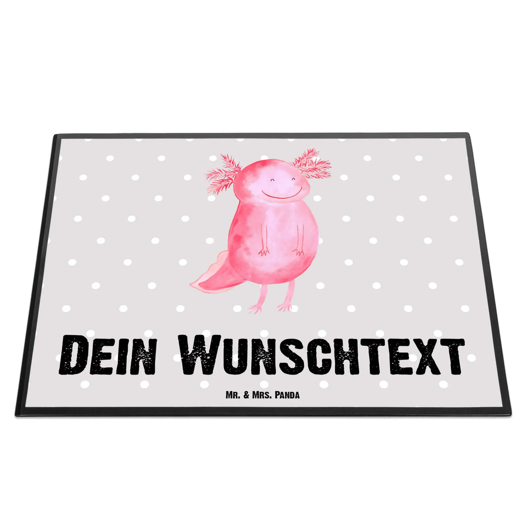 Personalised desk pad axolotl Happy Axolotl, Axelotl, marine animals, Mexican walking fish, salamander, tail, amphibian, axolotl, good mood, motivation, axolot