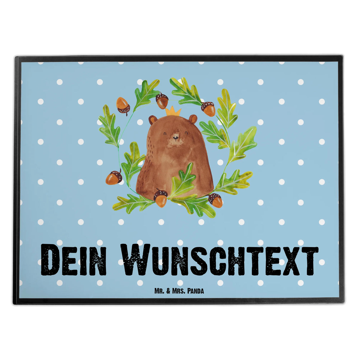 Personalised desk pad bear king teddy bear, cuddly toy, Daddy Bear, best daddy, Father, Father's Day, world best daddy