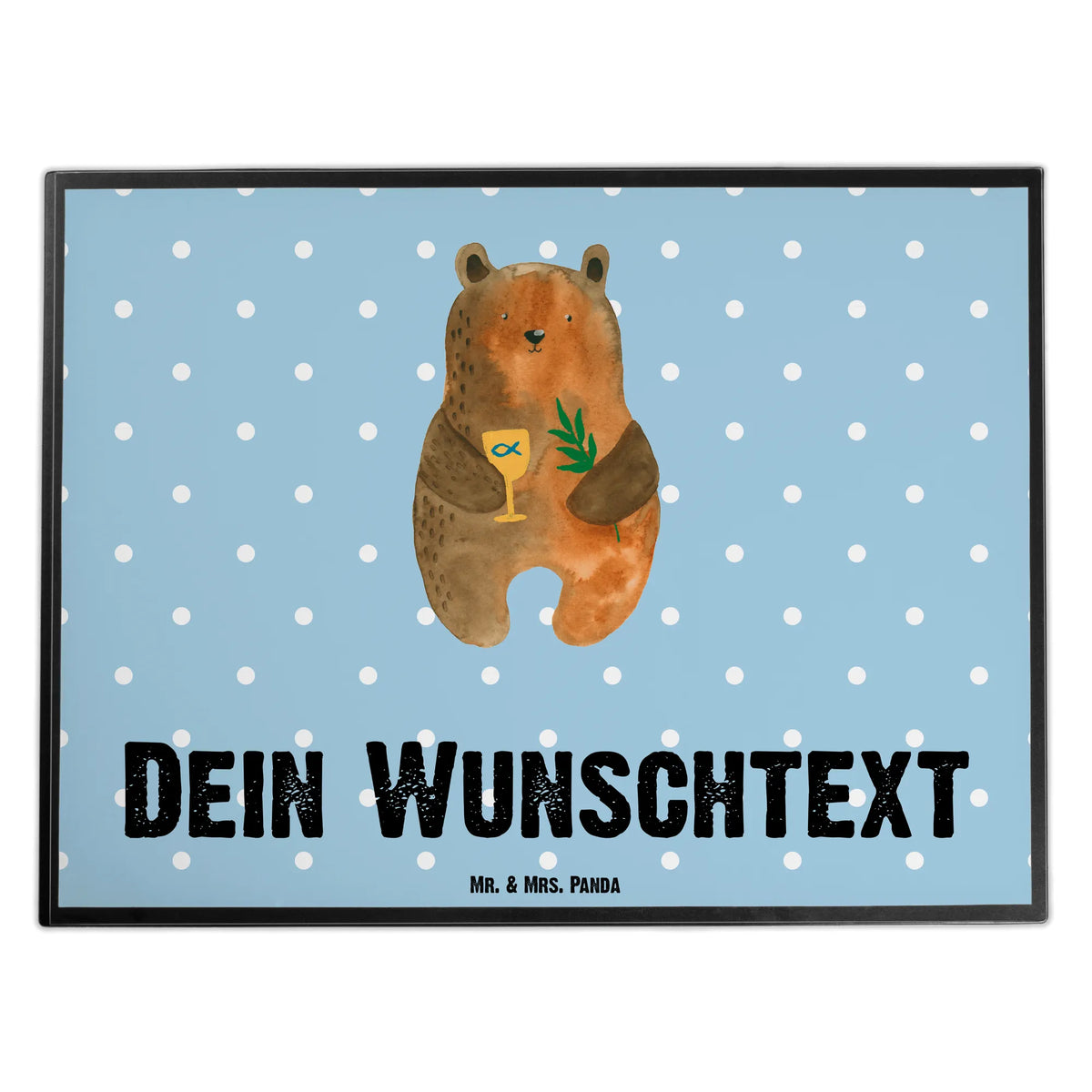 Personalised desk pad bear confirmation teddy bear, cuddly toy, confirmation, evangelic, church, service