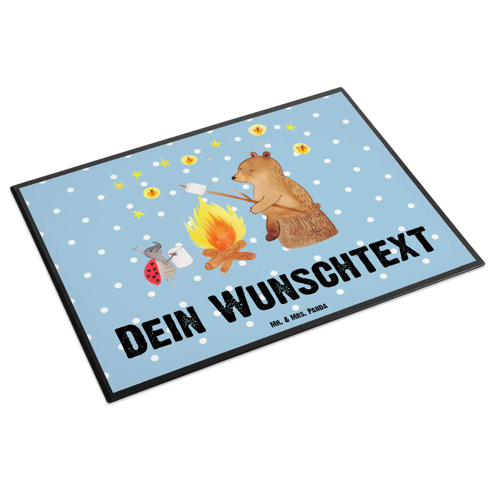Personalisierte Schreibtischunterlage Bär & Marienkäfer Lagerfeuer Schreibtischauflage mit Namen, Personalisierte Schreibtischauflage, Selbst Gestalten, Personalisierte Schreibunterlage, Schreibunterlage mit Namen, Namenspersonalisierung, Personalisierte Schreibtisch Unterlagen, Schreibtisch Matte, Schreibtisch Unterlagen mit Namen, Namensaufdruck, Teddy, Bär, Teddybär, Lagerfeuer