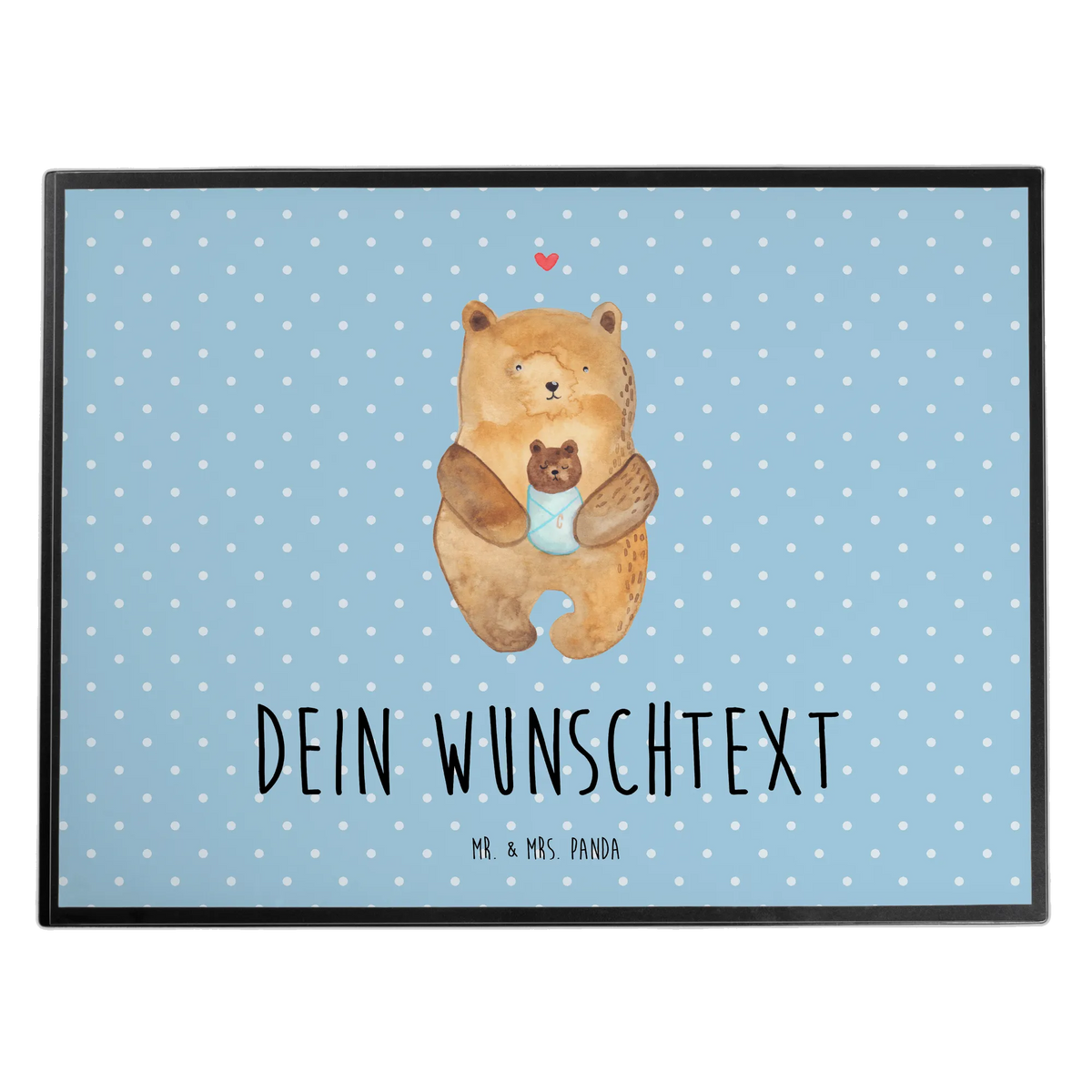 Personalised desk pad bear infant bear, teddy, teddy bear, cuddly toy, baptism, grandchild, baby, congratulations, baptized child, birth, nephew, grandson, mother, birthday, niece, parents