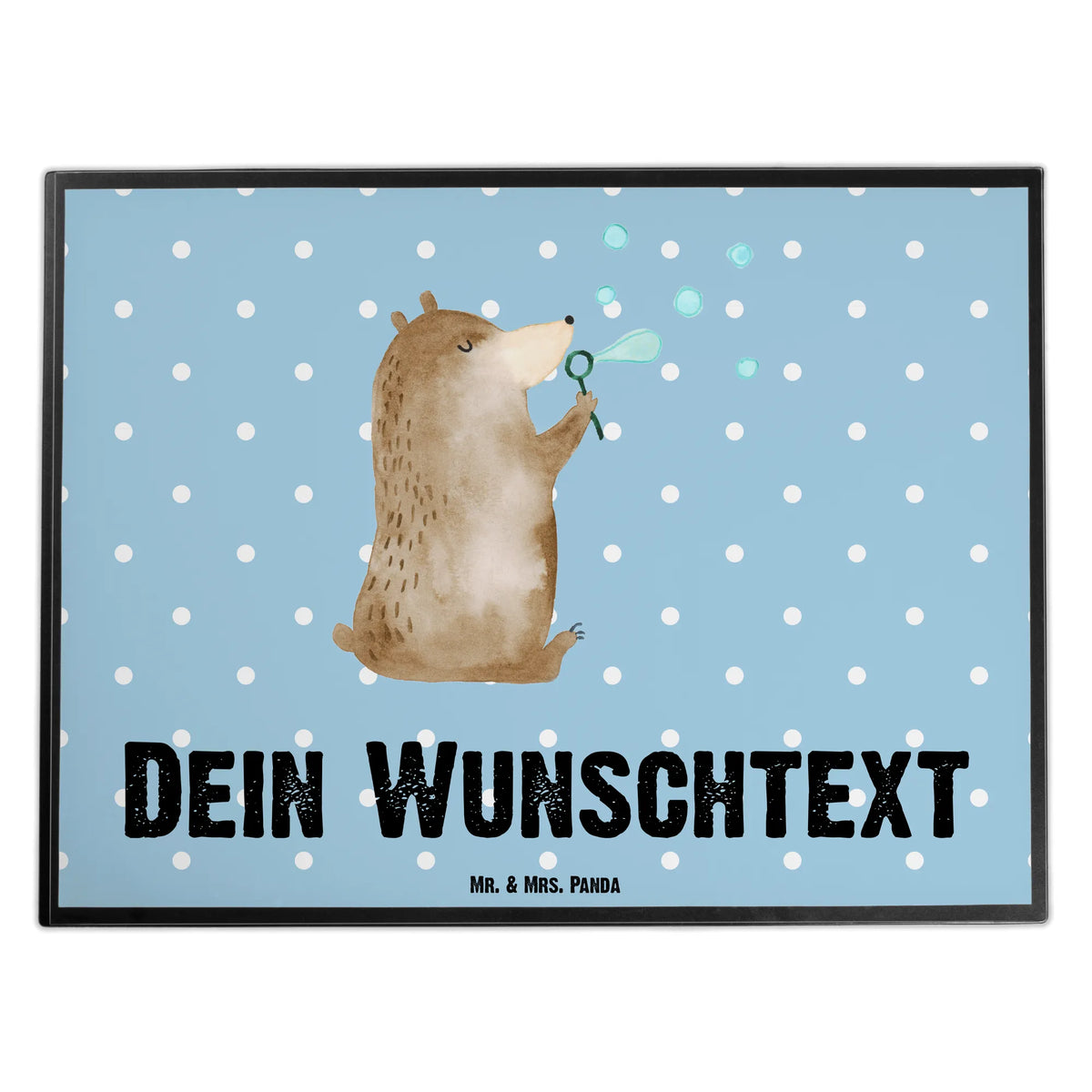 Personalised desk pad bear soap bubbles bear, teddy, teddy bear, cuddly toy, Soap Bubbles Bear Funny Being Happy Sad Happy