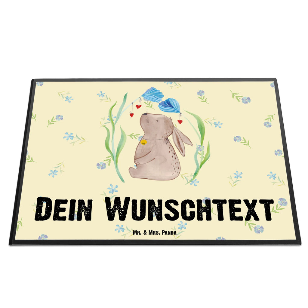 Personalised desk pad Hare flower Easter, Easter bunny, hope, child's birthday, birth, pregnancy, dreams, rabbit, child, baptism, first child, birthday, Bunny, christening gift