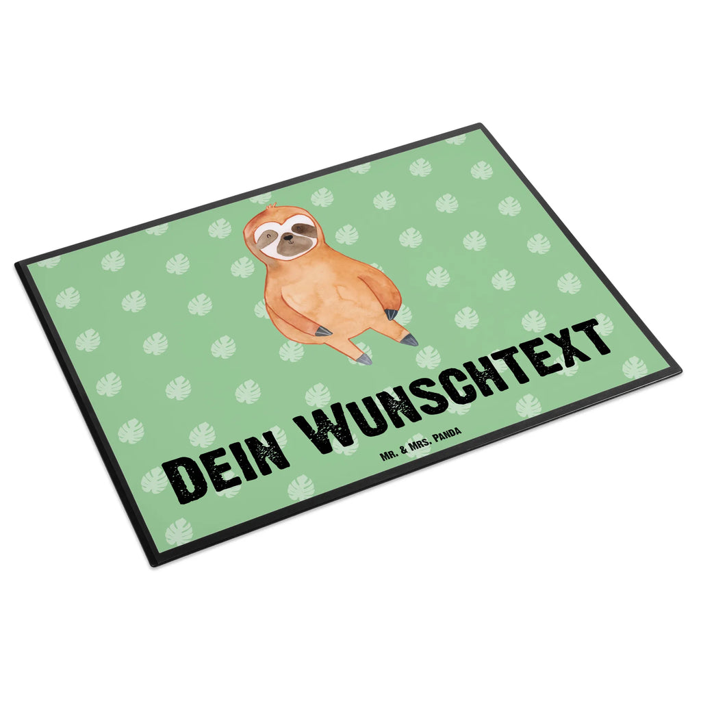 Personalised desk pad sloth Satisfied Sloth, sloth, trend animal, lazy, relax, happiness, contented, happy, break, favorite animal