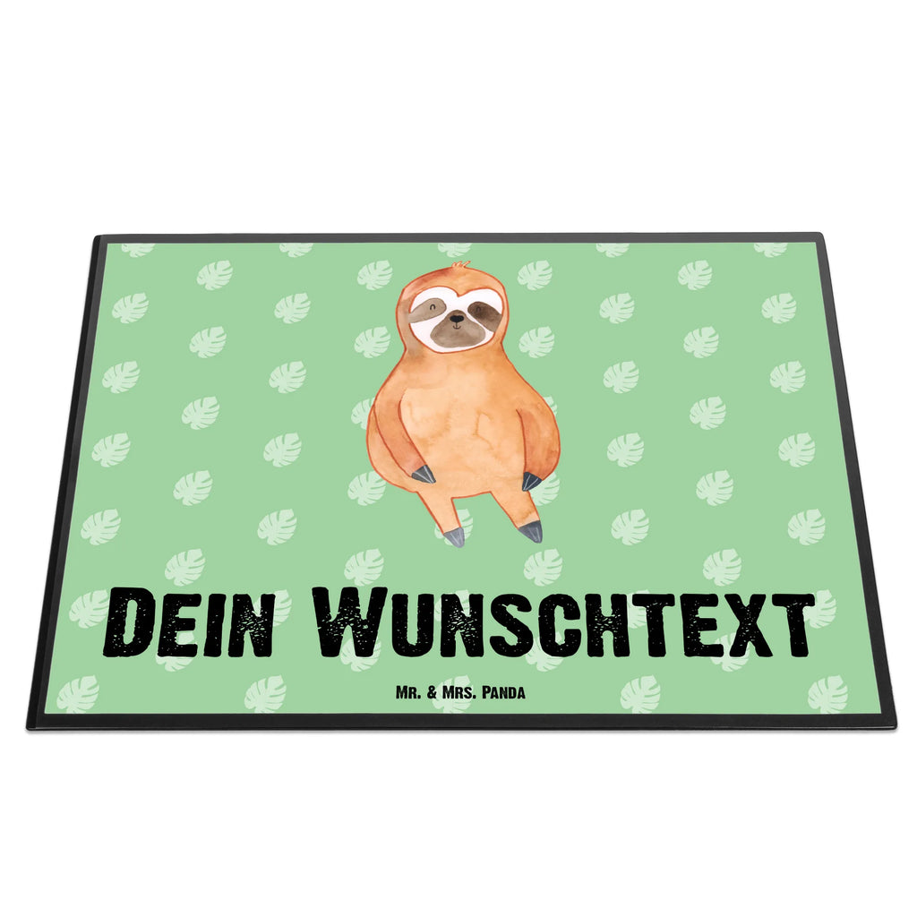 Personalised desk pad sloth Satisfied Sloth, sloth, trend animal, lazy, relax, happiness, contented, happy, break, favorite animal