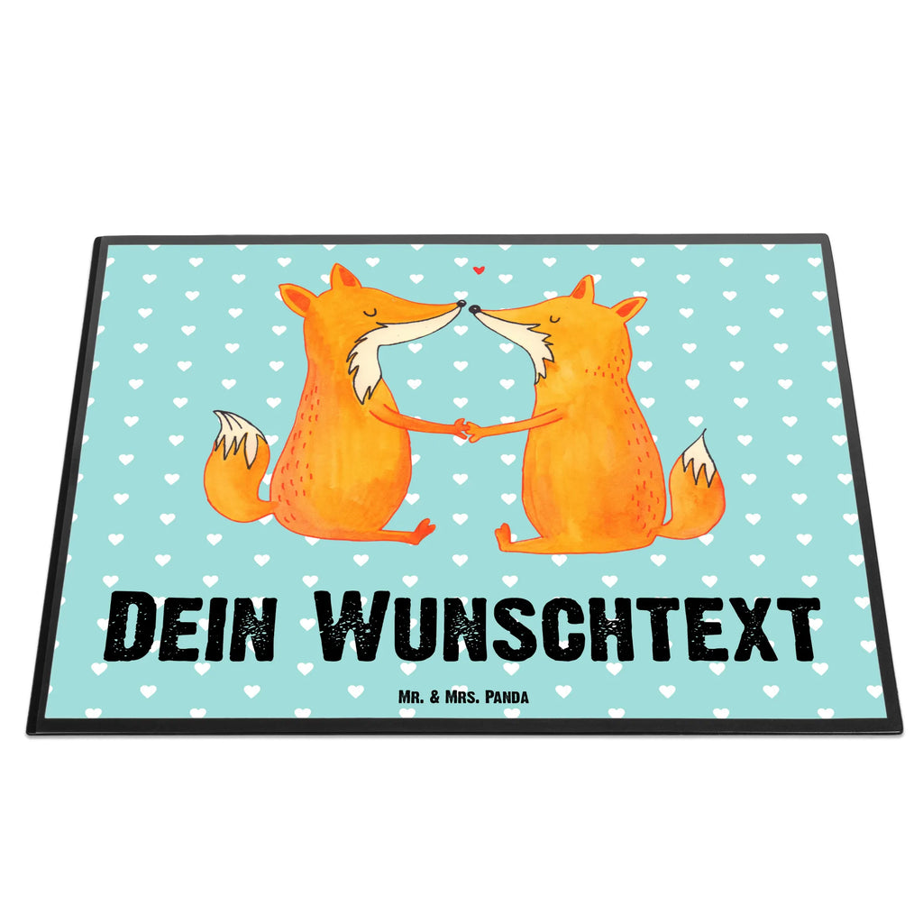 Personalised desk pad foxes Love fox, foxes, forest wildlife, clever as a fox, animal lover, love, partner, lovers, girlfriend, wife, proof of love, boyfriend, couple, marriage, fiancée, husband