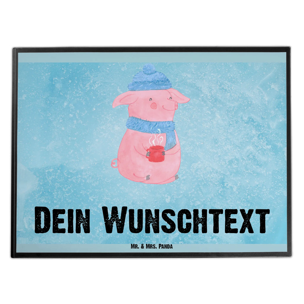 Personalised desk pad piggy Mulled wine Winter, Christmas, Christmas time, snow, Christmas market, saying, drunk, mulled wine