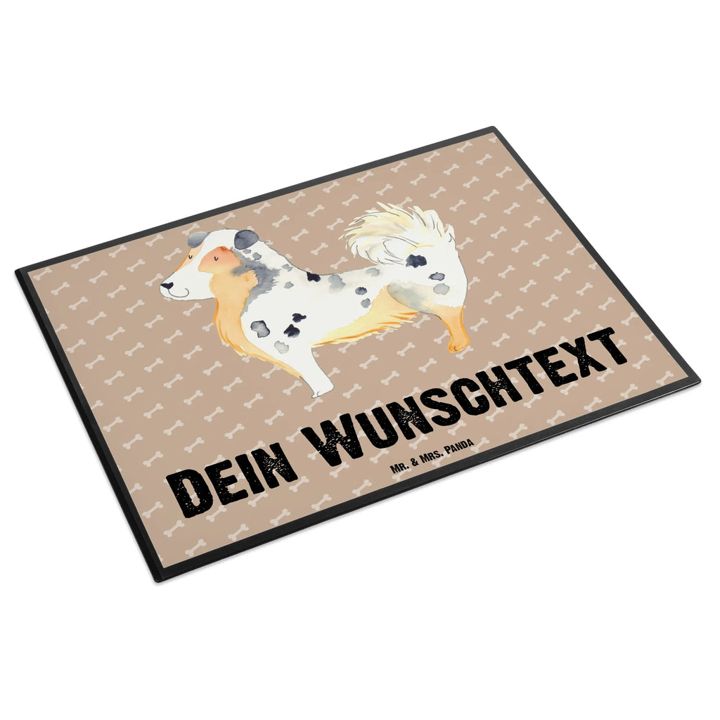 Personalised desk pad Dog Australia Shepherd dog, mutt, hound, woof, dog mama, dog breed, love dogs, love for dogs, dog decorative items, bag with dog print, funny gifts for dog owners, what do you give a dog lover, Christmas gifts for dogs, gifts for dogs, dog sayings, Sayings, Dog, Shepherd, Dog love, Australia Shepherd, Family dog, Saying