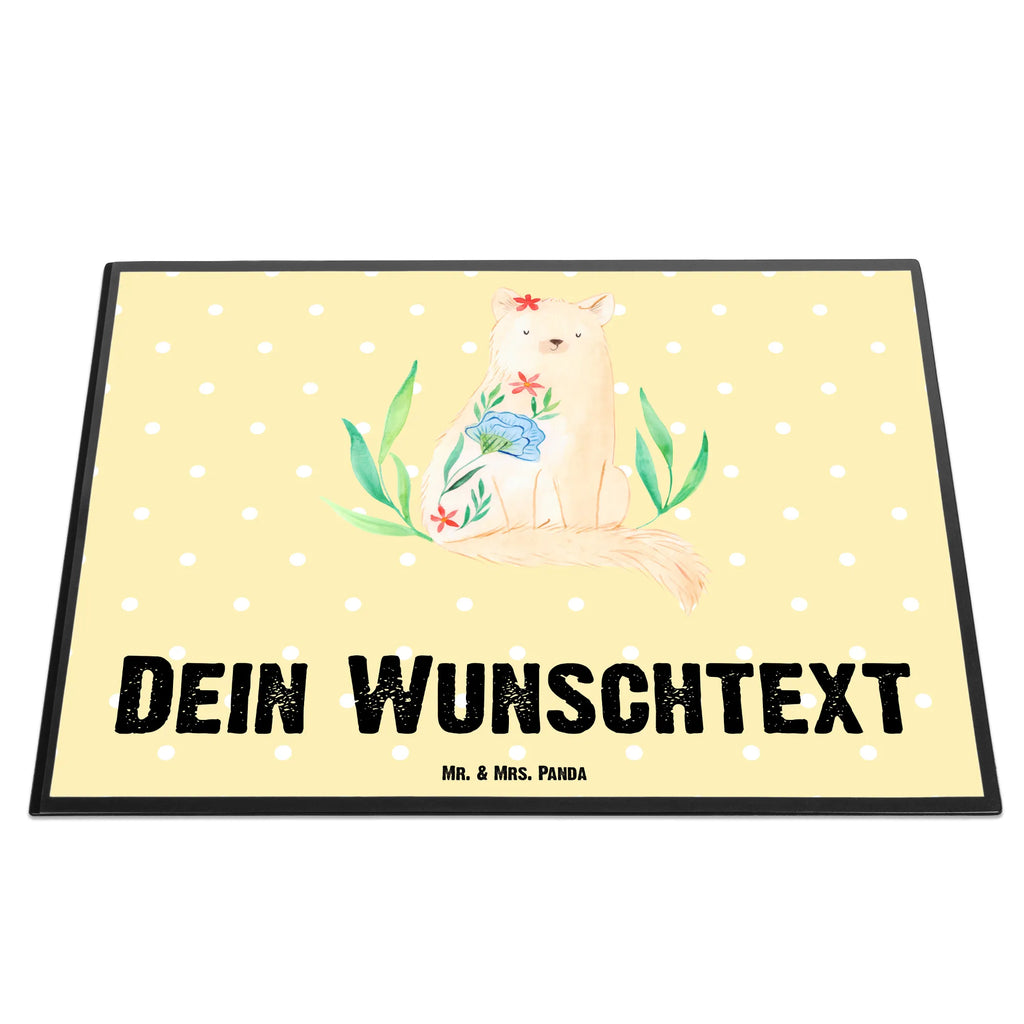 Personalised desk pad Cat Flower cat, tomcat, kitty, meow, kitten, housecat, mama cat, love cats, cat image, cat fan, cat lover, cat fancier, cat decoration, gift for cat lover, cat owner, funny cats, cat sayings, cat motto, funny cat gifts, fan merchandise, cat stuff, animal lover, motivation, self-care, Cat, self-love, courage outburst