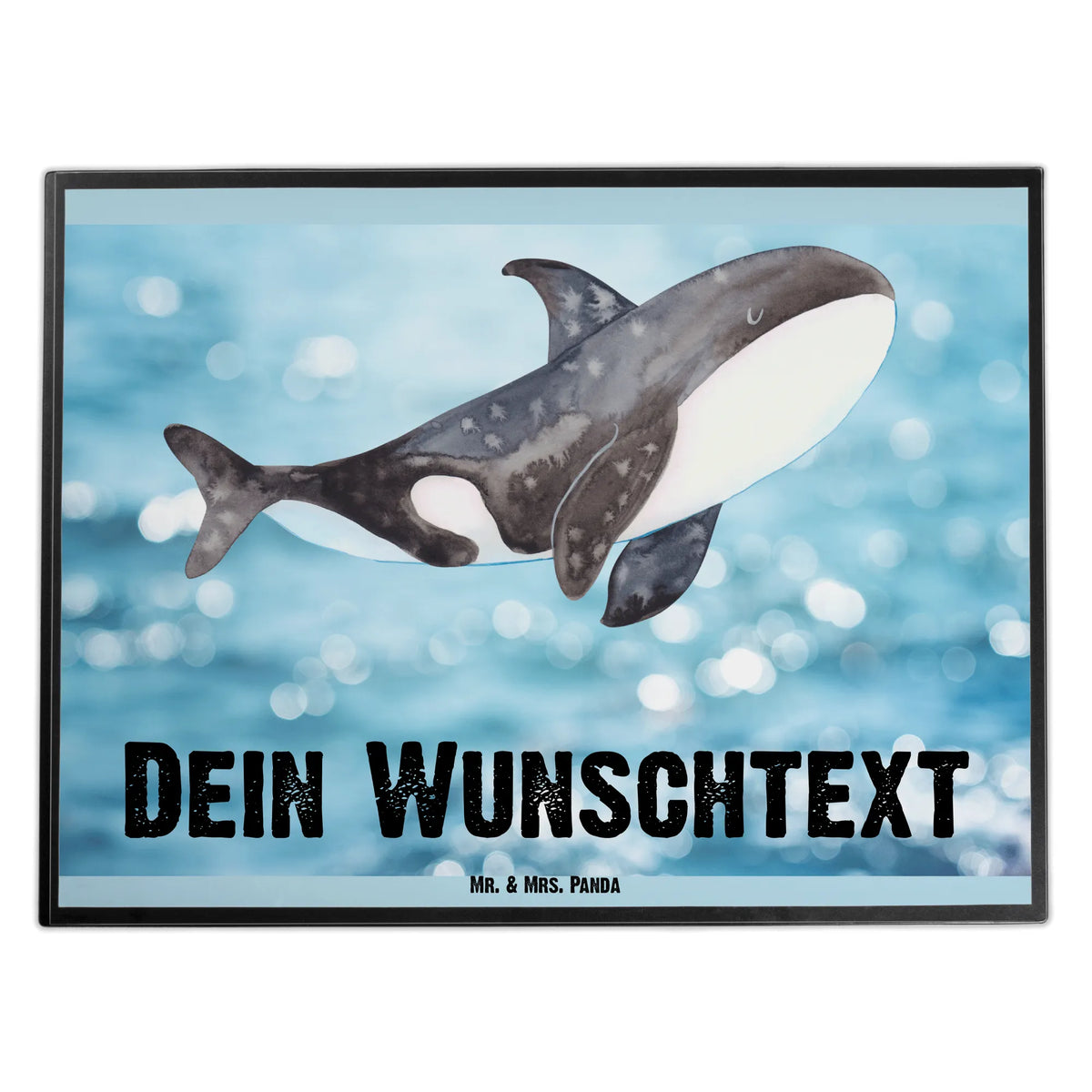 Personalised desk pad Orca gift ideas, vacation, Seafood, aquatic animals, ocean, shells, corals, reef, whale, narwhal, sea urchin, lobster, platypus, manatee, crocodile, shrimp, gifts for seafood lovers, water world, underwater animals, underwater world, deep sea, seafood fans, seafood decoration, seafood posters, new start, opportunities, killer whale, self-love, work