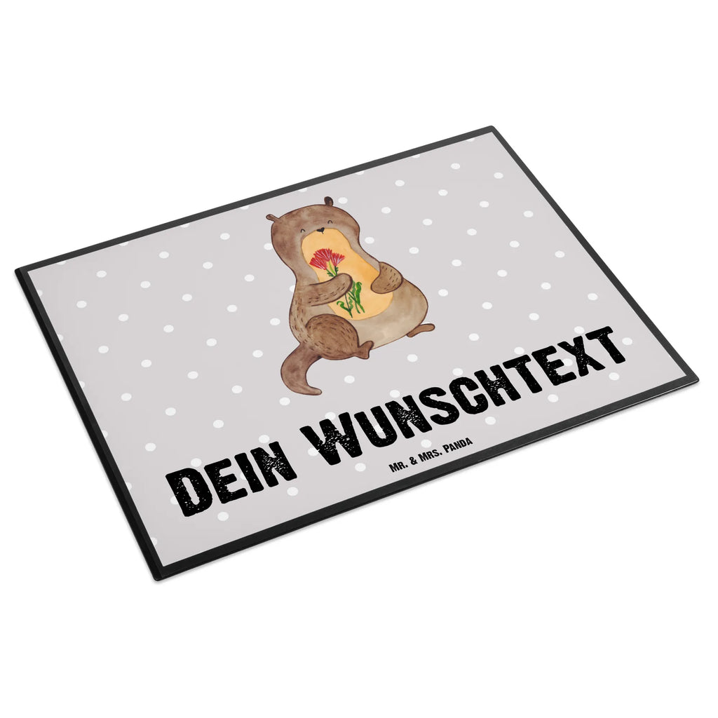 Personalizowana podkładka pod biurko wydra bukiet kwiatów Kuna, wydra, morska wydra