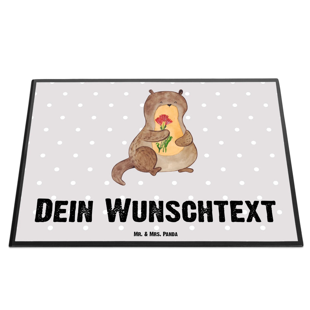 Personalizowana podkładka pod biurko wydra bukiet kwiatów Kuna, wydra, morska wydra