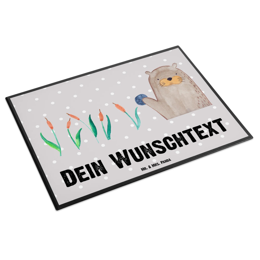 Personalised desk pad otter Stone otter, marten, sea otter, European otter, water mammal, aquatic animal, baby otter, predator, water, otter gifts, animal lover, gift ideas for animal lovers, animal, mammal, water animal, gifts for people in love, Otter Sea Otter Lake Otter