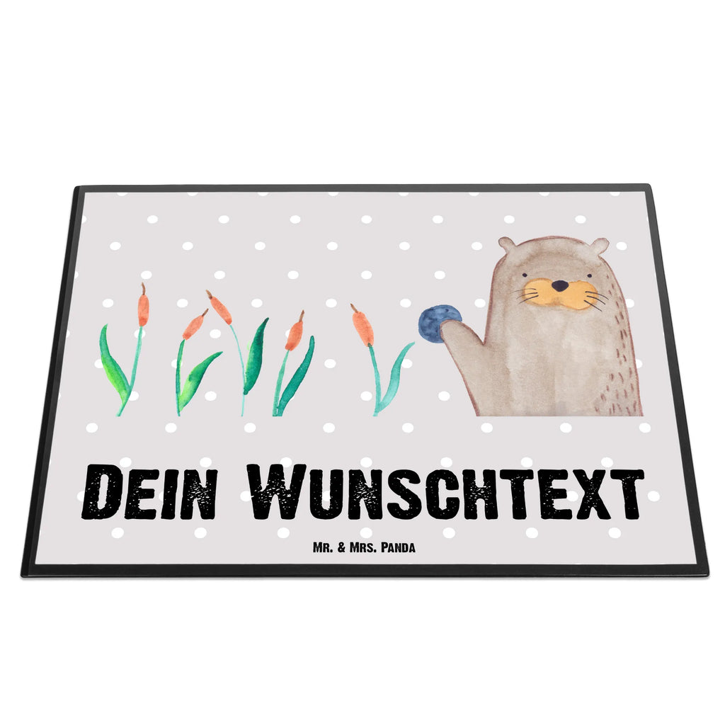 Personalised desk pad otter Stone otter, marten, sea otter, European otter, water mammal, aquatic animal, baby otter, predator, water, otter gifts, animal lover, gift ideas for animal lovers, animal, mammal, water animal, gifts for people in love, Otter Sea Otter Lake Otter