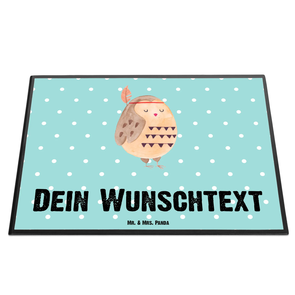 Personalised desk pad Owl feather headdress owl, forest animal, bird, nocturnal, gift ideas, birthday present, illustrated, funny, romantic gift, owl decor, Indian saying, Owl, Beautiful saying, Travel saying, Life is an adventure, Owl decoration, Decoration, Feather decoration