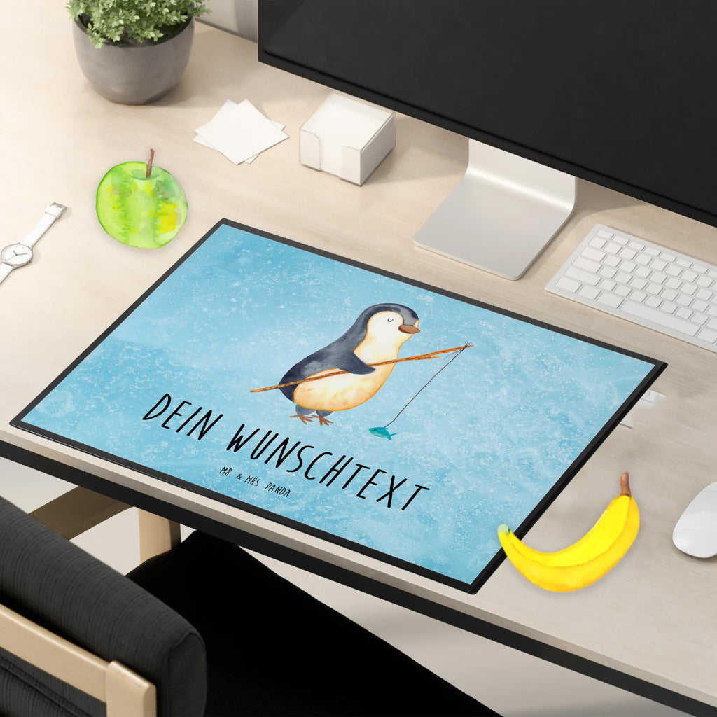 Personalised desk pad Penguin angler Penguin, North Pole, Winter, Penguins, weekend, planner, vacation, new start, motivation, gift, friends, angler, plan, hobby, daydreams, gift idea, fishing, penguins, penguin, daily schedule
