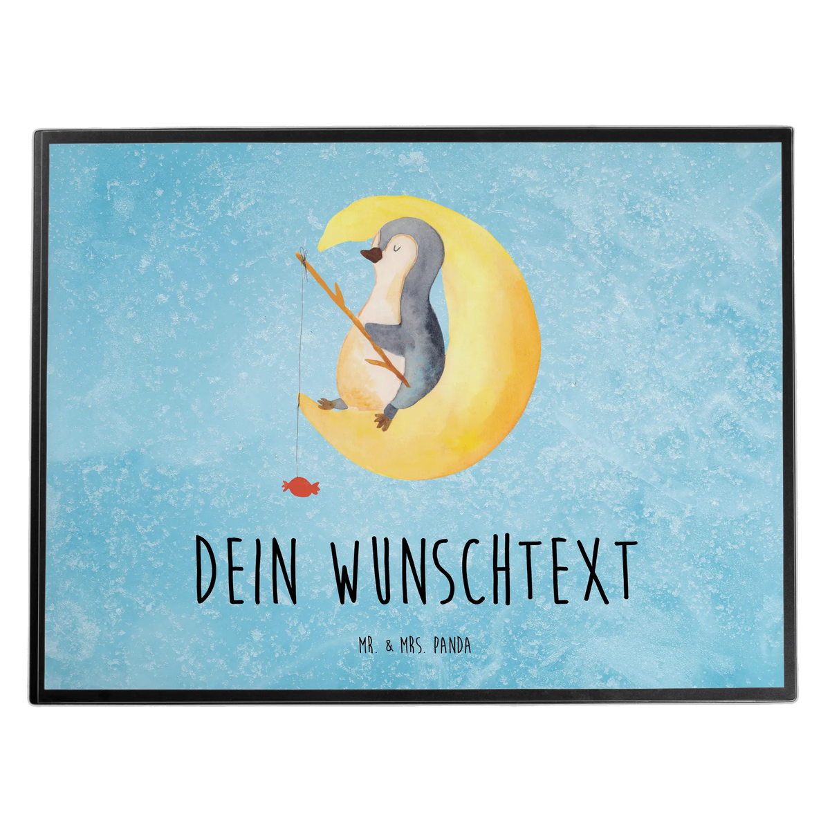 Personalised desk pad Penguin moon Penguin, North Pole, Winter, Penguins, penguins, bedroom, saying, guest room, sleep, falling asleep, night's rest, insomnia
