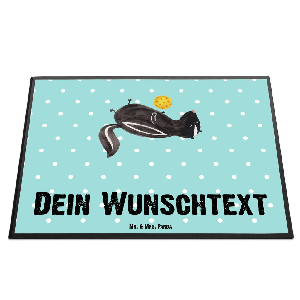 Personalisierte Schreibtischunterlage Stinktier Ball Schreibtisch Unterlagen mit Namen, Selbst gestalten, Schreibtischauflage mit Namen, Personalisierte Schreibtischauflage, Namenspersonalisierung, Personalisierte Schreibunterlage, Namensaufdruck, Schreibunterlage mit Namen, Personalisierte Schreibtisch Unterlagen, Stinktier, Skunk, Stinki, verspielt, Stinker, Weisheit, Raubtier, Wildtier