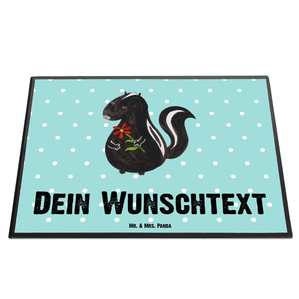 Personalised desk pad skunk flower Skunk, wild animal, predator, stink, stinker, dreams, skunk, daydreamer, dreamy