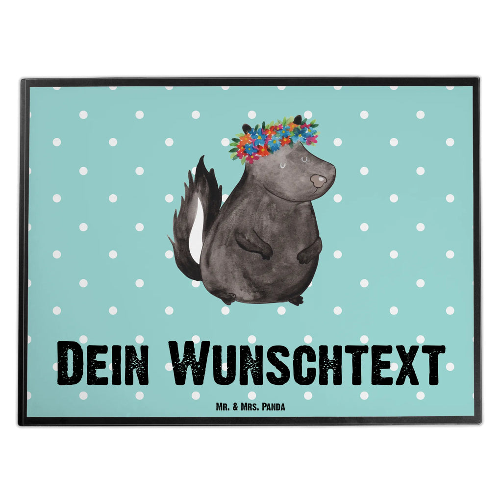 Personalised desk pad skunk Girl Skunk, Stinky, Stinker, Wild animal, Yoga, Namaste, Laugh, Live, Love, Predator