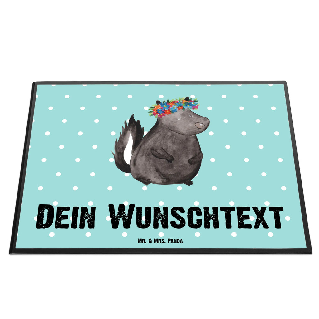 Personalised desk pad skunk Girl Skunk, Stinky, Stinker, Wild animal, Yoga, Namaste, Laugh, Live, Love, Predator