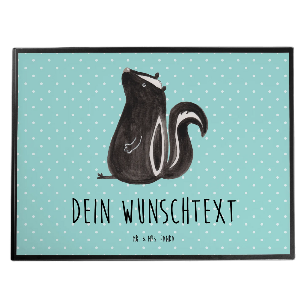 Personalised desk pad skunk Sit Skunk, skunk, stinker, slogan, know-it-all, law, office, wild animal, stinky, predator