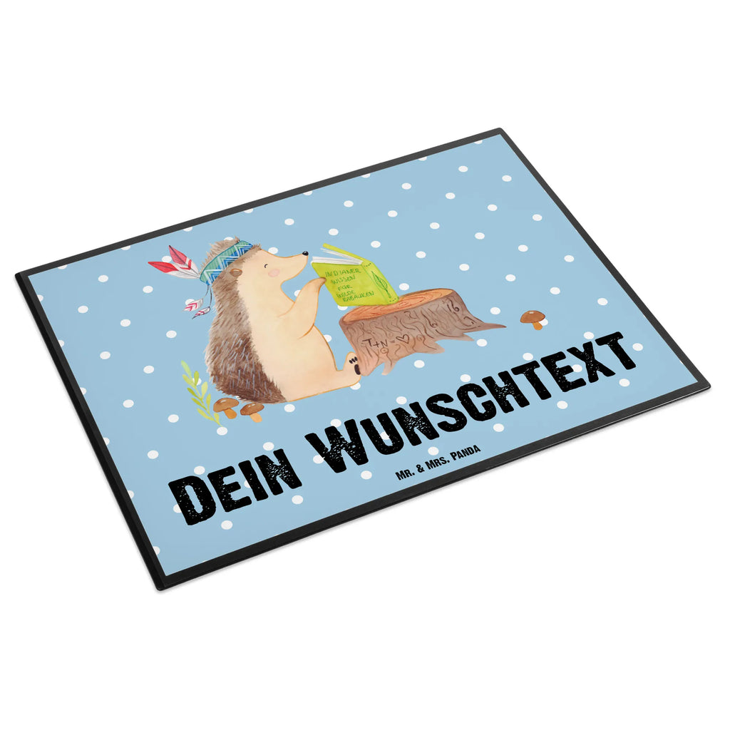 Personalisierte Schreibtischunterlage Igel Indianer Selbst gestalten, Namensaufdruck, Schreibtisch Unterlagen mit Namen, Namenspersonalisierung, Personalisierte Schreibunterlage, Personalisierte Schreibtischauflage, Schreibunterlage mit Namen, Personalisierte Schreibtisch Unterlagen, Schreibtischauflage mit Namen, Waldtiere, Tiere, Camping, Igel, Lagerfeuer, Indianer, Abenteuer
