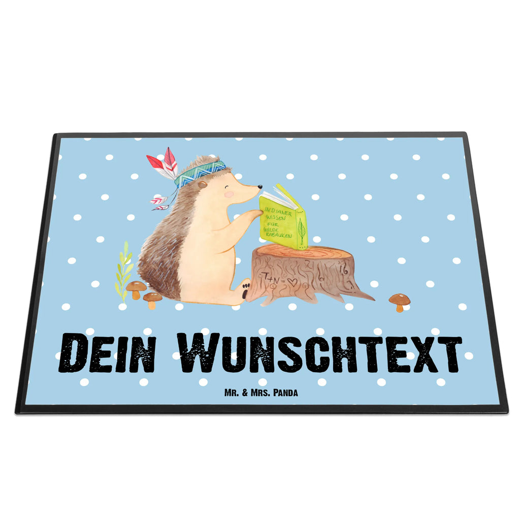 Personalisierte Schreibtischunterlage Igel Indianer Selbst gestalten, Namensaufdruck, Schreibtisch Unterlagen mit Namen, Namenspersonalisierung, Personalisierte Schreibunterlage, Personalisierte Schreibtischauflage, Schreibunterlage mit Namen, Personalisierte Schreibtisch Unterlagen, Schreibtischauflage mit Namen, Waldtiere, Tiere, Camping, Igel, Lagerfeuer, Indianer, Abenteuer